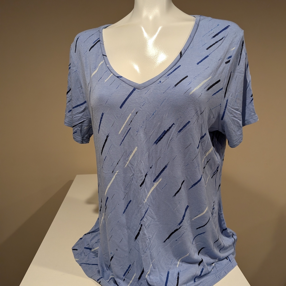 Apt. 9 Blue Graphic Short Sleeve T-Shirt